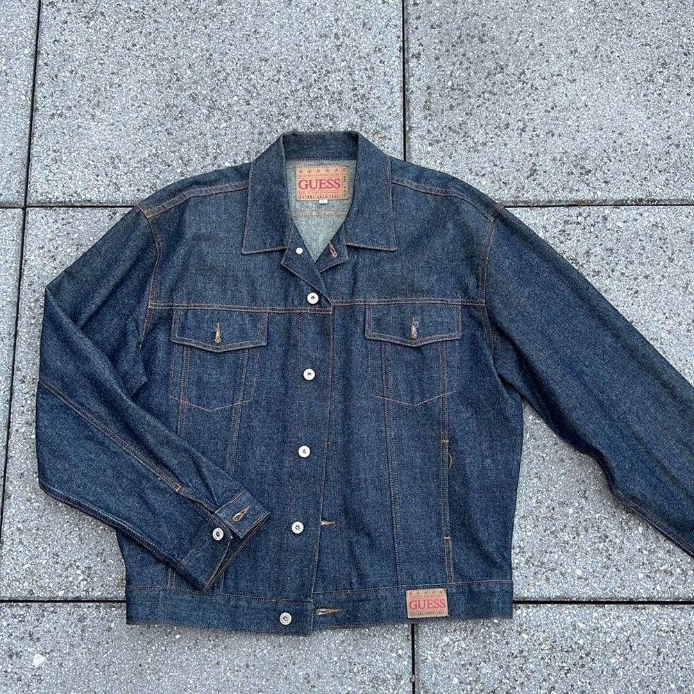 Guess Vintage Mens Denim Trucker Jacket Gem